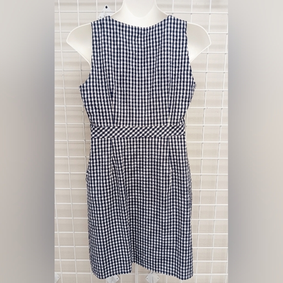 J.Crew V-neck button-front dress in gingham Size 14 - Picture 3 of 8